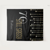 70 en Sassy Black Silver Photo Booth Achtergrond Wandkleed (Voorkant (horizontaal))