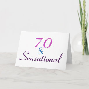 70 en Sensational Personaliseer 70th Birthday Kaar Kaart