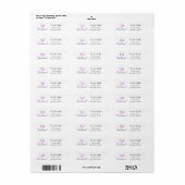 70 en Sensational Personalize Return Address Etiket (Full Sheet)