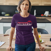 70 en Swanky Retro Roze Palet Zonsondergang T-shirt