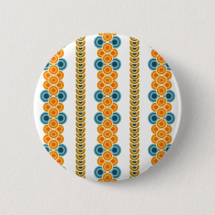 70-er jaren cirkel rijen ronde button 5,7 cm