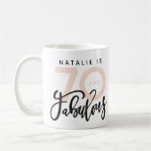 70 et fabuleuse et élégante tasse d'anniversaire m (Gauche)