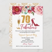 70 et fabuleuse invitation d'anniversaire pour les (Devant / Derrière)