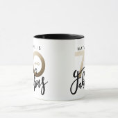 70 et fabuleuse tasse d'anniversaire en or métalli (Centre)