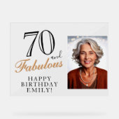 70 et fabuleux Elegant Black 70th Birthday Photo (Recto)