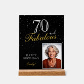 70 et fabuleux Elegant Black Birthday Photo (Recto)