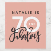 70 et fabuleux étiquette de fête d'anniversaire (Étiquettes simples)