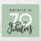 70 et fabuleux étiquette de fête d'anniversaire (Étiquettes simples)