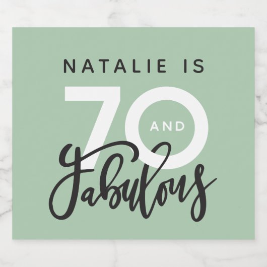 70 et fabuleux étiquette de fête d'anniversaire (Étiquettes simples)