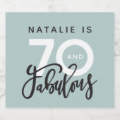 70 et fabuleux étiquette de fête d'anniversaire (Étiquettes simples)
