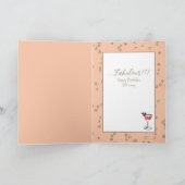 70 Fabulous Brown Vrouw Cartoon Margarita Verjaard Kaart (Binnen)