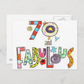 70 & Fantastisch - 70e verjaardag Briefkaart (Voorkant / Achterkant)