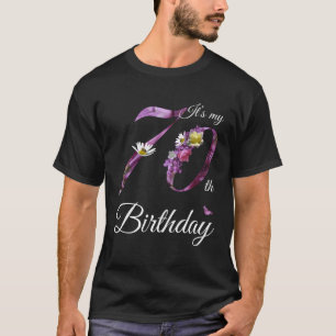 70 Floral 1953 Het is mijn 70ste T-shirt