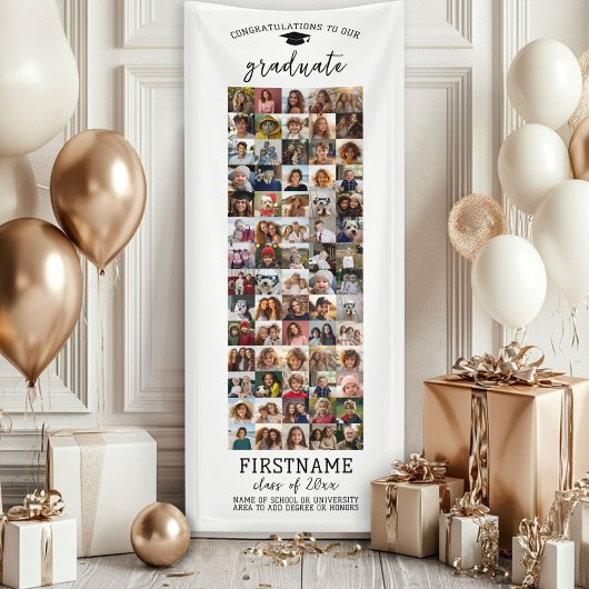 70 foto collage afstuderen modern minimal wit spandoek