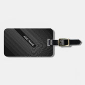 70 geïnspireerde lijnkunst tinten grijs en zwart bagagelabel (Voorkant horizontaal)