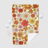 70 geïnspireerde warme bloemdruk golfhanddoek (Insitu)