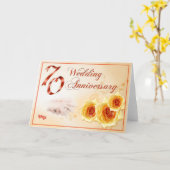 70 het Jubileum van het huwelijk Kaart (Gele Bloem)