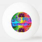 70 hippie-stijl pingpongbal pingpongballen (Achterkant)
