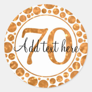70 in Gold - 70-jarige marinestikkers Ronde Sticker