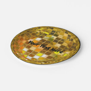70-inch Gold Disco Ball 7-inch Bord papier