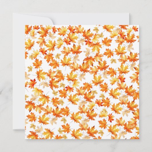 70 Invitation d'anniversaire à l'automne (Dos)