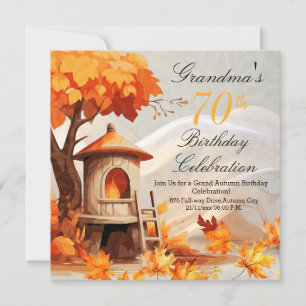 70 Invitation d'anniversaire à l'automne