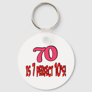 70 is 7 perfecte 10's (PINK) Sleutelhanger