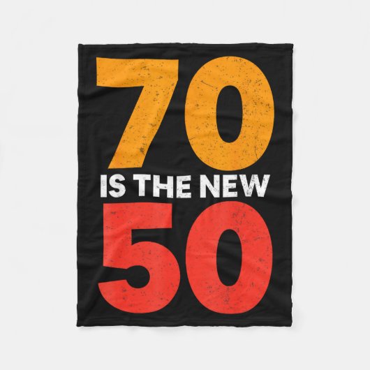 70 Is The New 50 Funny 70th Birthday Seventy Years Fleece Deken (Voorkant)