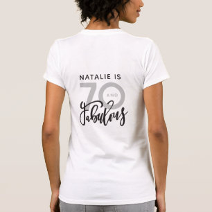 70 jaar en geweldig modern verjaardagscadeau t-shirt
