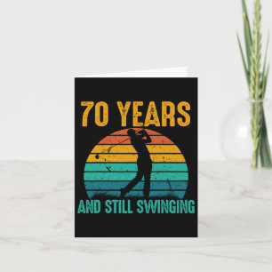 70 jaar en nog steeds swingende grappige golf 70e  kaart