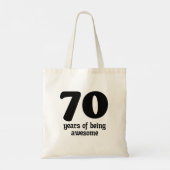 70 jaar geweldige tote bag (Achterkant)