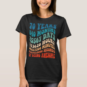 70 jaar oud 70e verjaardag Vintage retro 840 T-shirt