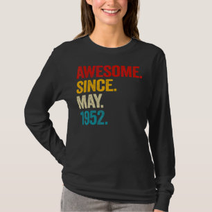 70 jaar oud Geweldige sinds mei 1952 70e verjaarda T-shirt