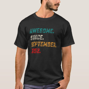 70 jaar oud Geweldige sinds september 1952 70e mil T-shirt
