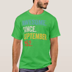 70 jaar oud Geweldige sinds september 1952 70e mil T-shirt