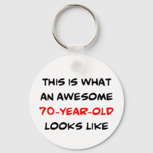 70 jaar oud, geweldige sleutelhanger (Voorkant)