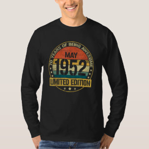70 Jaar Oud Mei 1952 70e Verjaardag 1 T-shirt