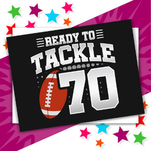 70 Jaar Oud Tackle Football Party 70e Verjaardag Briefkaart