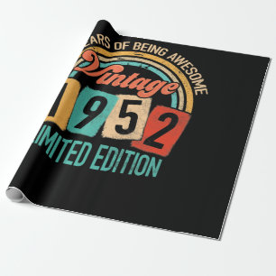 70 jaar oud van Geweldige in 1952 70e verjaardag Cadeaupapier