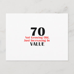 70 jaar oud verjaardagsdesign briefkaart