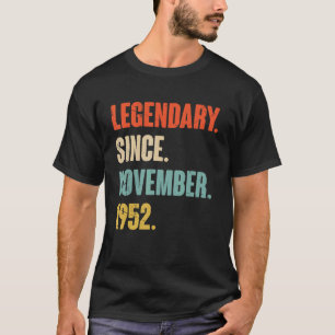 70 jaar oude 70e verjaardag Legenda sinds november T-shirt