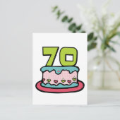 70 jaar oude Birthday Cake Briefkaart (Staand voorkant)