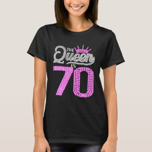 70 jaar oude cadeautjes deze koningin is het 70ste t-shirt