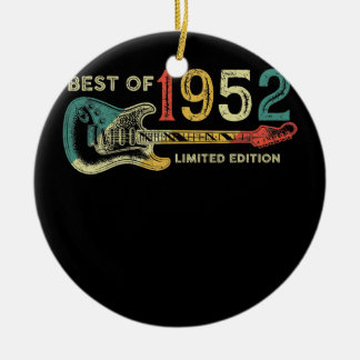 70 jaar oude geschenken Beste van 1952 gitaarruim  Keramisch Ornament