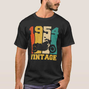 70 jaar oude geschenken Vintage 1954 motorfiets 70 T-shirt