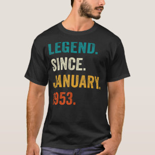70 jaar oude legering sinds januari 1953 70e geboo t-shirt