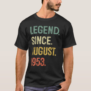 70 jaar oude leggende sinds augustus 1953 70e gebo t-shirt
