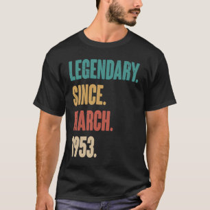 70 jaar oude Vintage 1953 Birthday 70th deco T-shirt