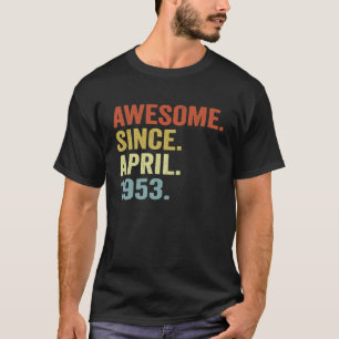 70 jaar oude Vintage april 1953 70e verjaardag 2 T-shirt