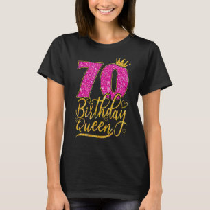 70-jarige 70e verjaardag koningin diamantkroop Pin T-shirt
